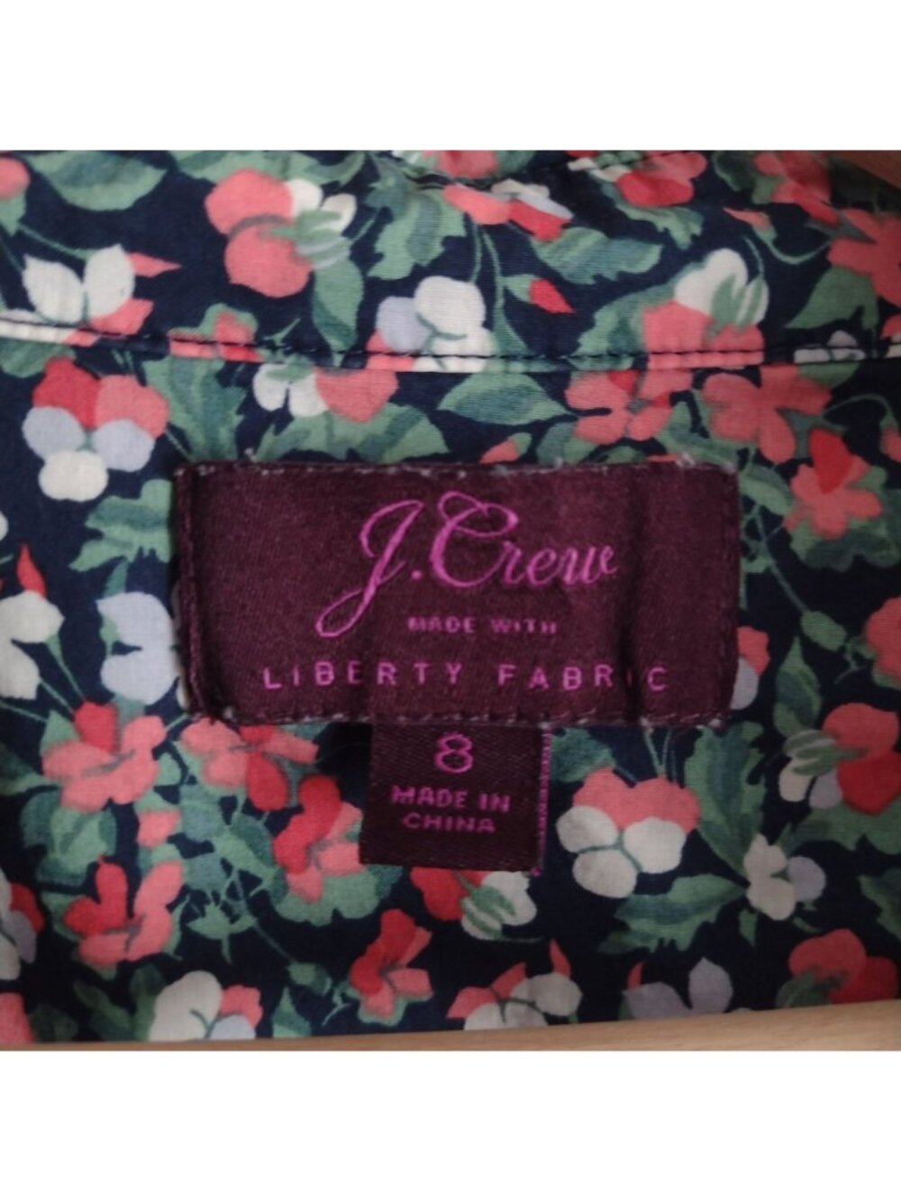 J Crew Liberty Sarah Shirt 8 Ditsy Floral Slim Perfect Blouse for Business - Picture 2 of 10